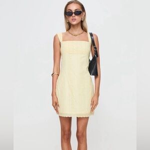 Princess Polly allegro mini dress lemon